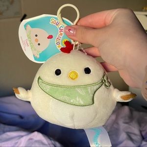 Squishmallow Todd the Rooster Green Bandana 3.5” Clip Easter Collection